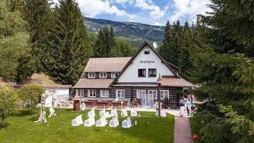 Outdoor wedding area