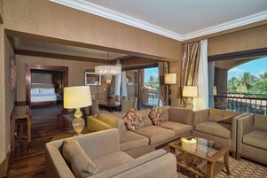 Deluxe Suite, 1 King Bed, Smoking | Living area | LCD TV, DVD player