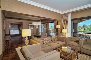 Deluxe Suite, 1 King Bed, Smoking | Living area | LCD TV, DVD player