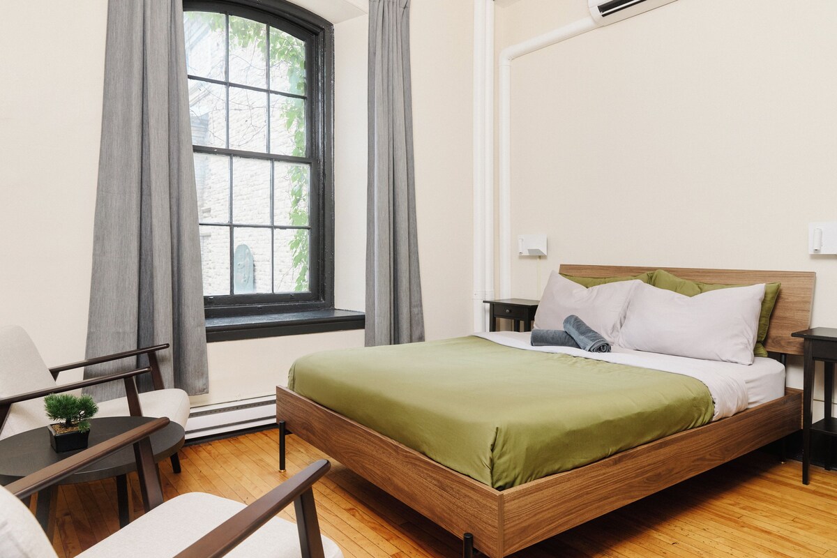 Habitación doble, 1 cama matrimonial (with Bathroom) | Wifi gratis y ropa de cama