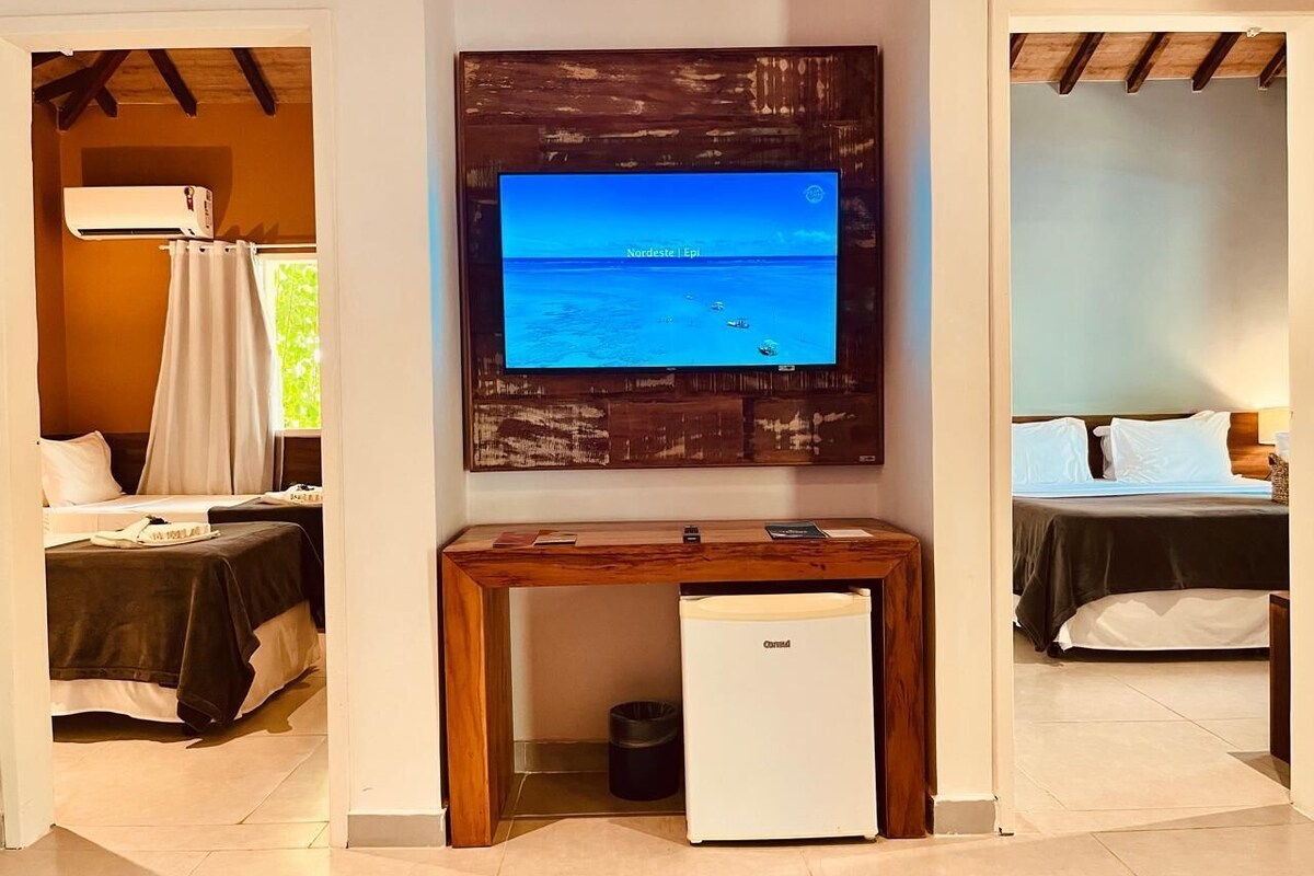 Minibar y ropa de cama 