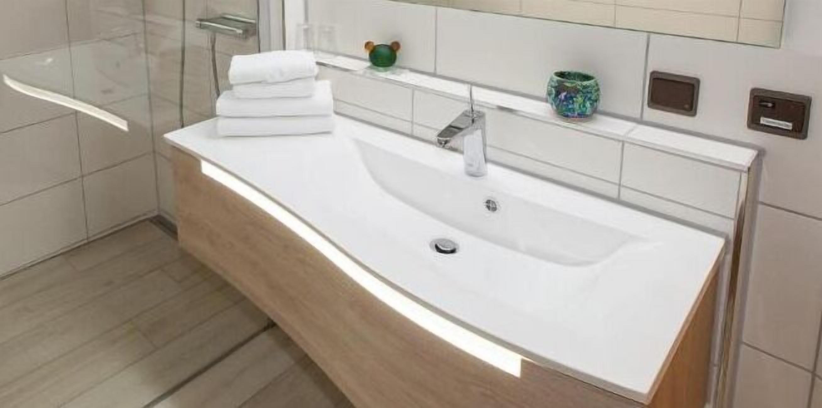 free toiletries, hair dryer, towels