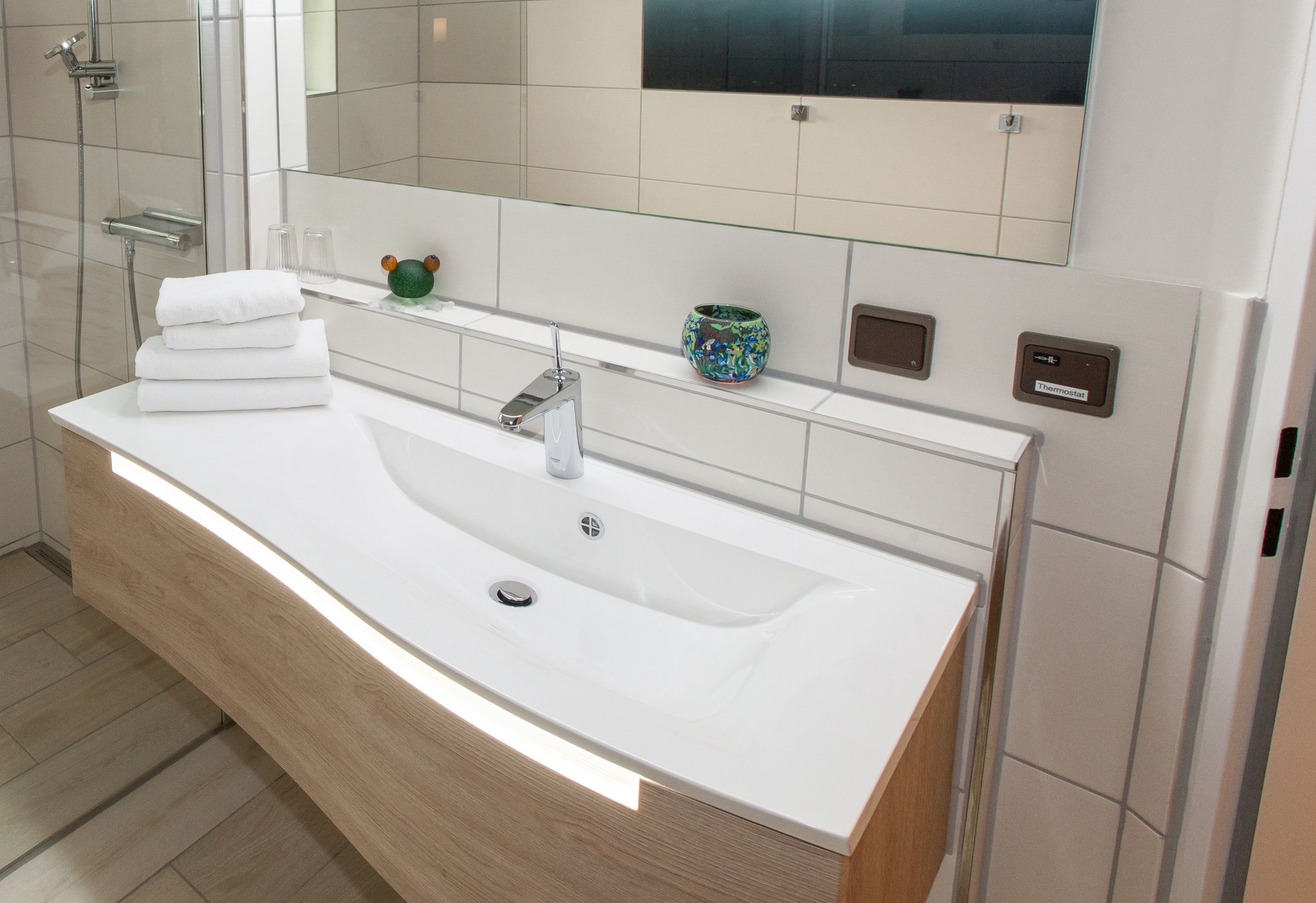 free toiletries, hair dryer, towels