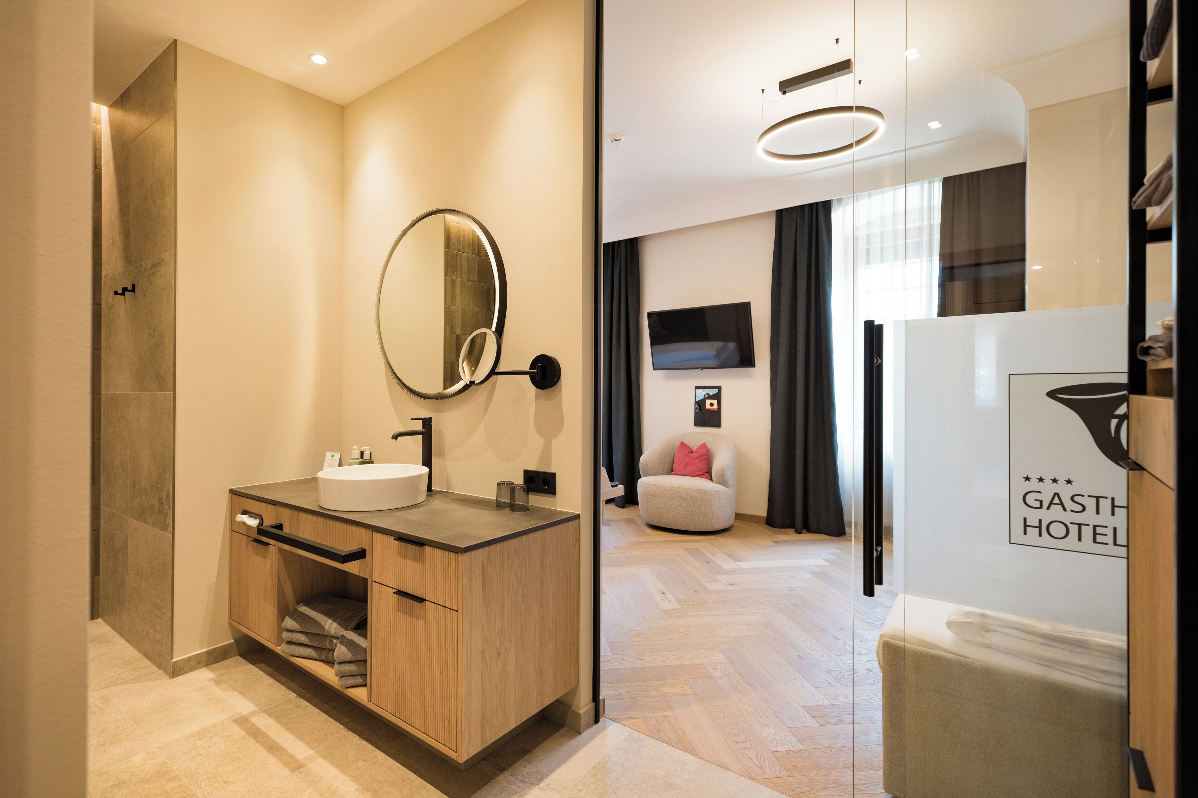 traditional triple room | bathroom | shower, hair dryer, bathrobes, slippers