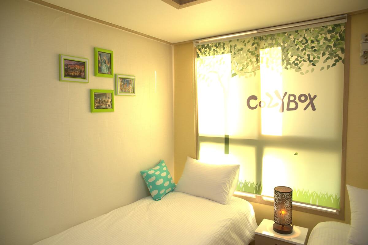 Desk, blackout drapes, rollaway beds (surcharge), WiFi (free)