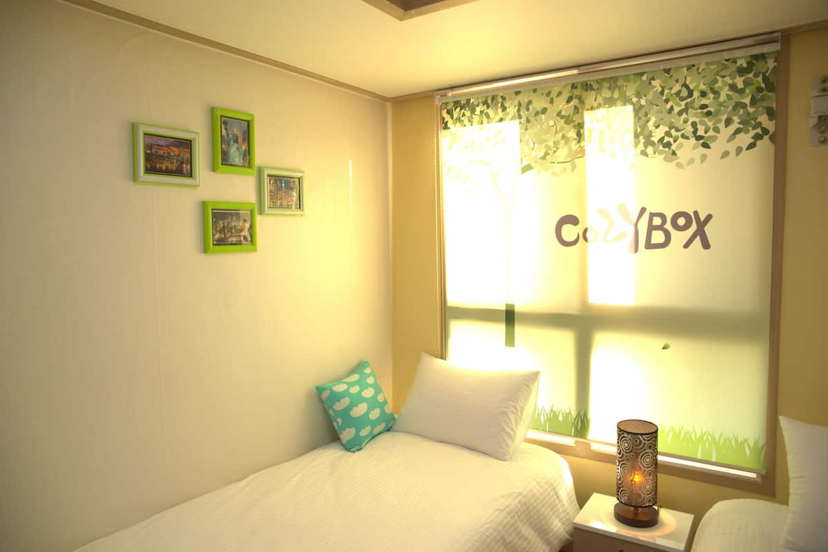 Desk, blackout curtains, rollaway beds, free WiFi
