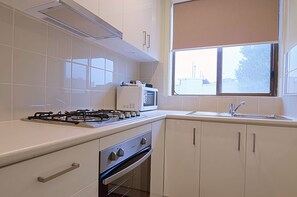 Fridge, coffee/tea maker, electric kettle