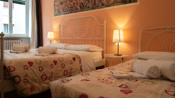 Chambre Triple, salle de bains commune