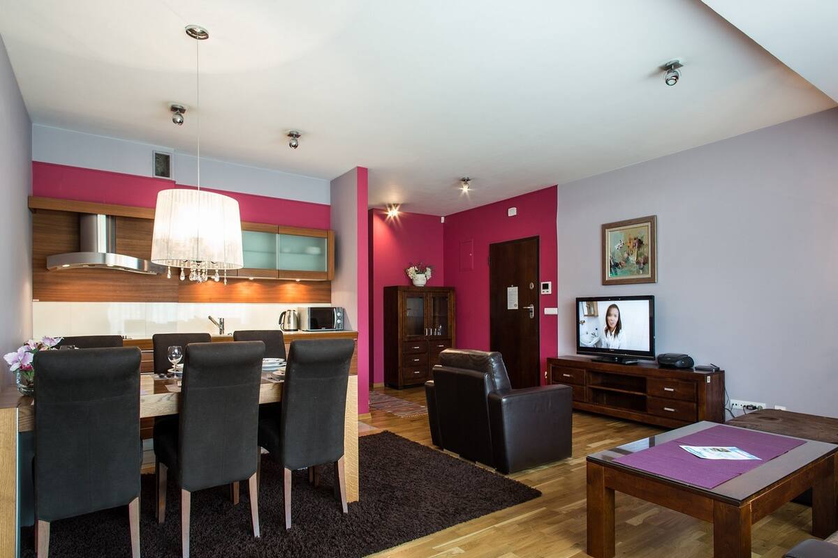 Apartment, 2 Schlafzimmer, Kochnische (Polna 54) | Wohnzimmer