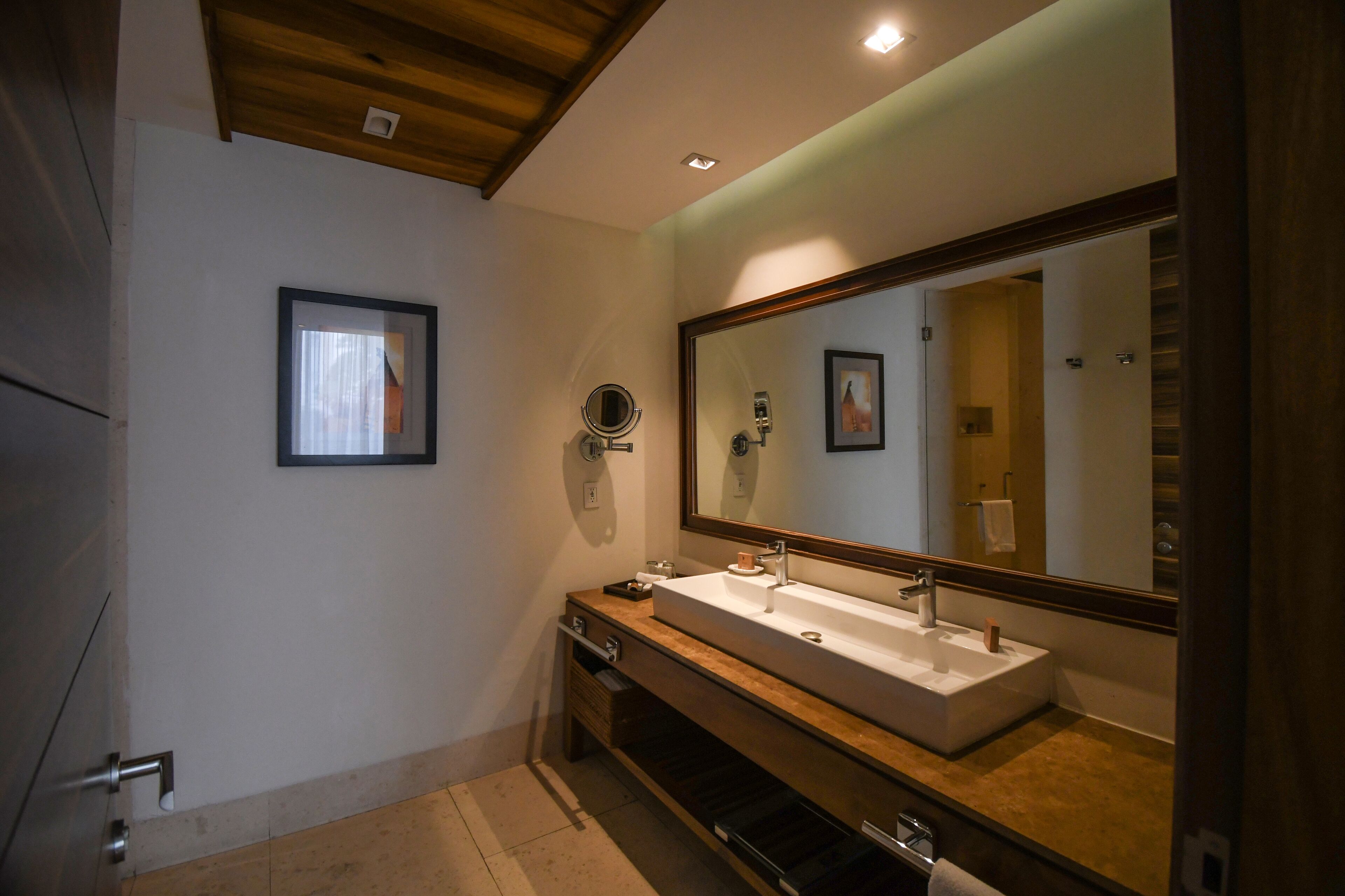 square suite | bathroom | shower, rainfall showerhead, free toiletries, hair dryer