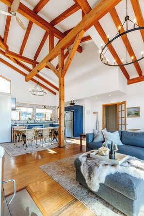 Family Suite, 2 Bedrooms, Private Bathroom (Bear) | Living area - Myra Canyon Lodge + Ranch (Kelowna)