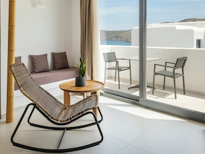Superior Double or Twin Room, Sea View | Minibar, in-room safe, desk, laptop workspace - Ftelia Bay Boutique Hotel Mykonos (Mykonos)