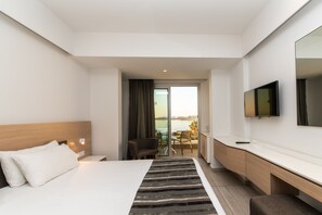 Double or Twin Room, Sea View | Minibar, in-room safe, desk, laptop workspace - Evalena Beach Hotel (Paralimni)