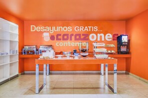 Free daily buffet breakfast