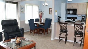 Condo, 2 Bedrooms (2 Queen, 1 Sofa Bed, Private Deck) | Living area