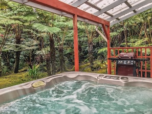 Outdoor spa tub