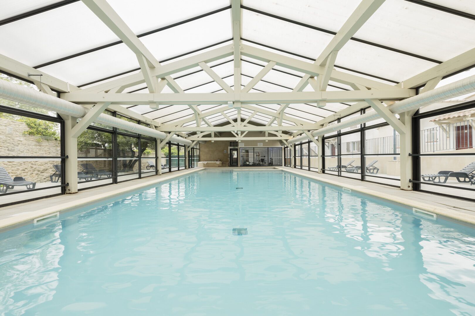 Indoor pool, seasonal outdoor pool
