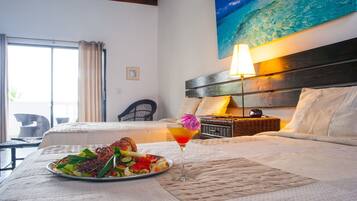 In-room safe, iron/ironing board, free cribs/infant beds