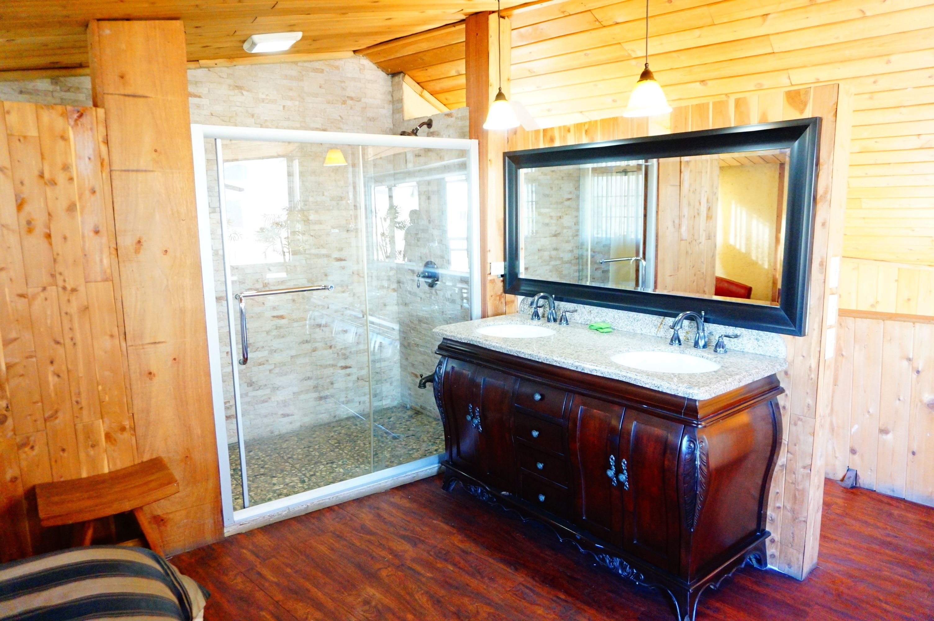 penthouse, 1 king bed with sofa bed | bathroom | shower, free toiletries, hair dryer, towels