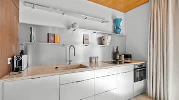 Luxury Villa | Private kitchen | Mini-fridge, electric kettle, high chair