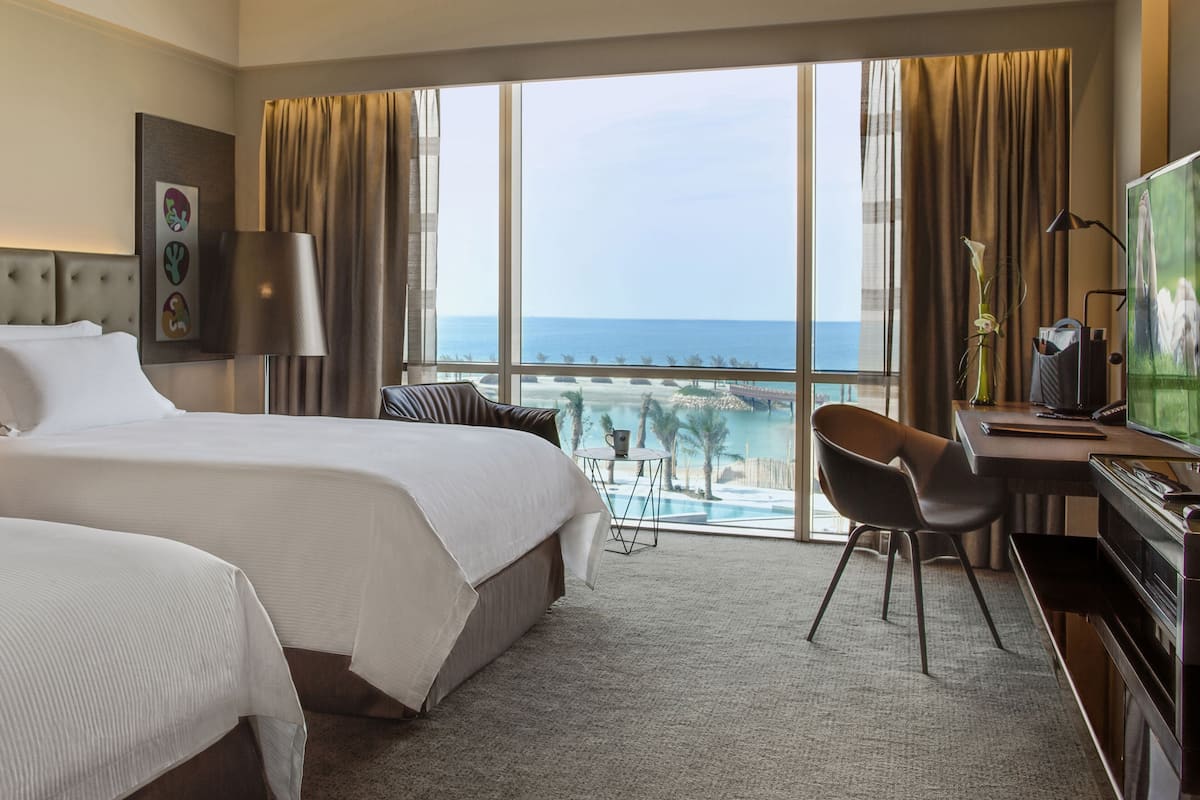 Egyptian cotton sheets, premium bedding, down duvets, minibar