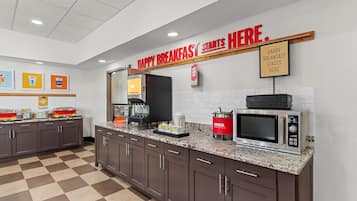 Free daily buffet breakfast