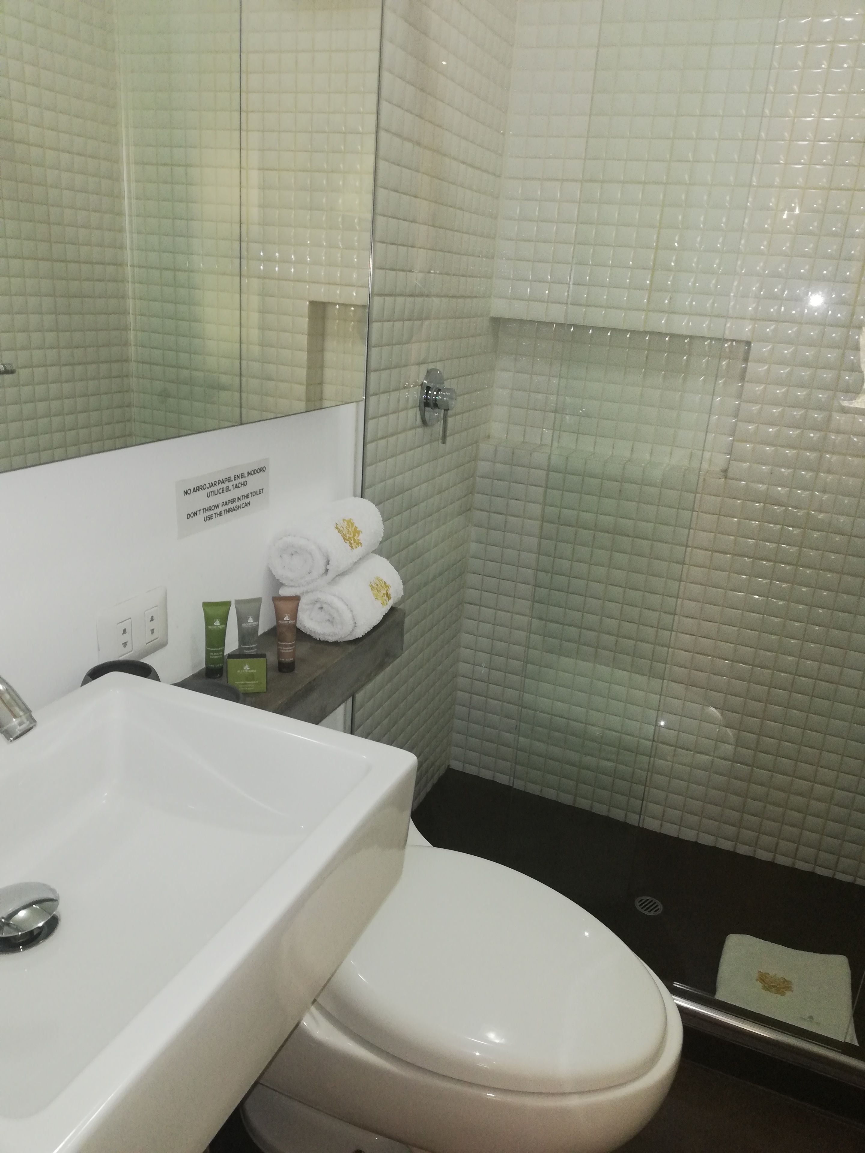 superior twin room | bathroom | combined shower/bathtub, free toiletries, hair dryer, towels