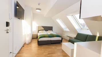 Superior Apartment, 1 Bedroom | 1 bedroom, hypo-allergenic bedding, down duvets, in-room safe