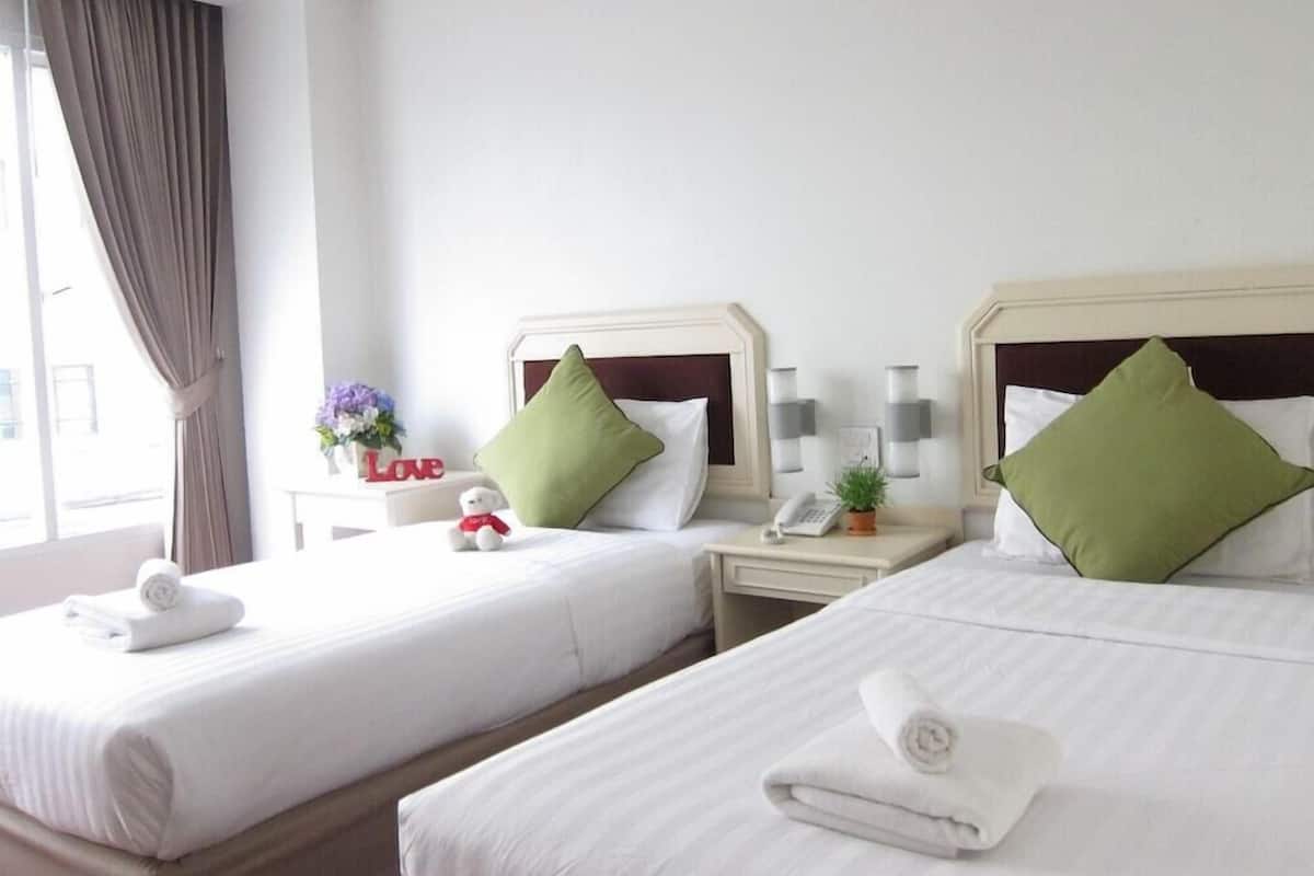 Desk, rollaway beds (surcharge), WiFi (free), bed sheets