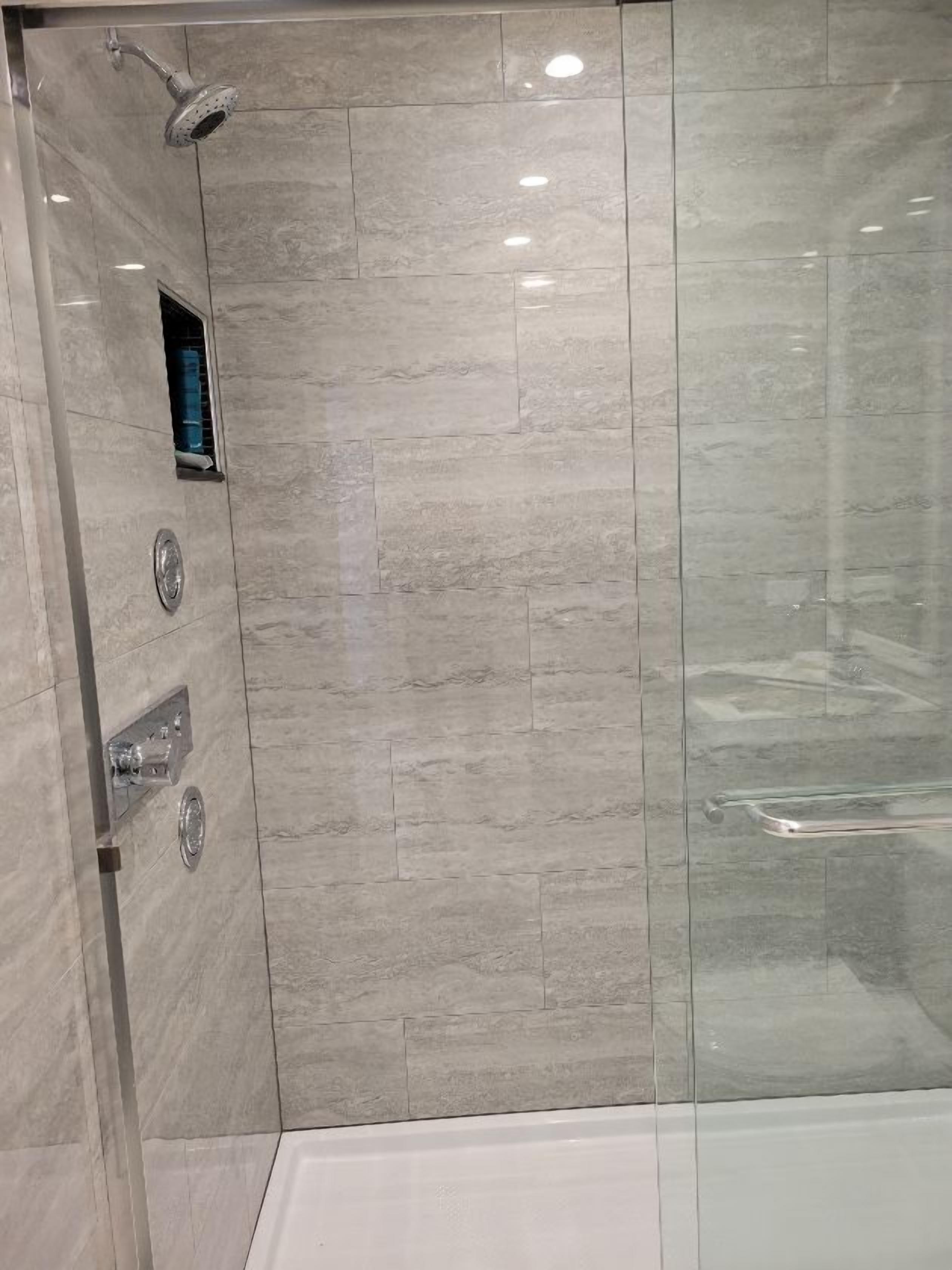 studio | bathroom | shower, hair dryer, towels, soap