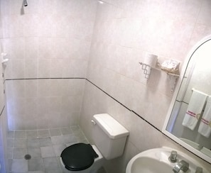 Superior Room, 1 King Bed | Bathroom | Shower, free toiletries, hair dryer, slippers