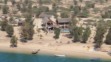 On the beach, white sand, free beach shuttle