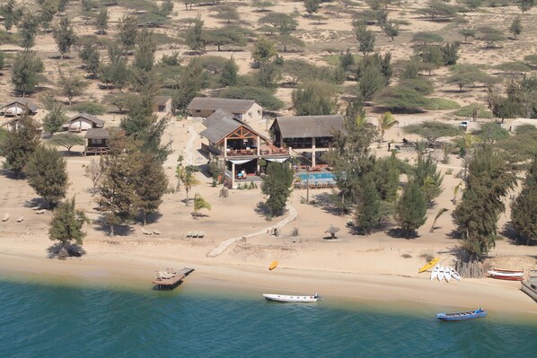 On the beach, white sand, free beach shuttle