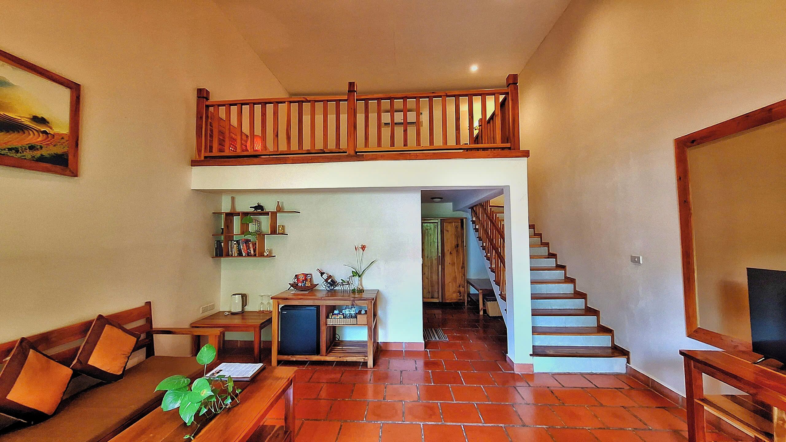 villa, beachside | living area | lcd tv