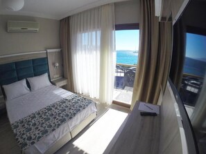 Family Room, Sea View | Minibar, free WiFi, bed sheets - Akkan Beach Hotel (Bodrum)