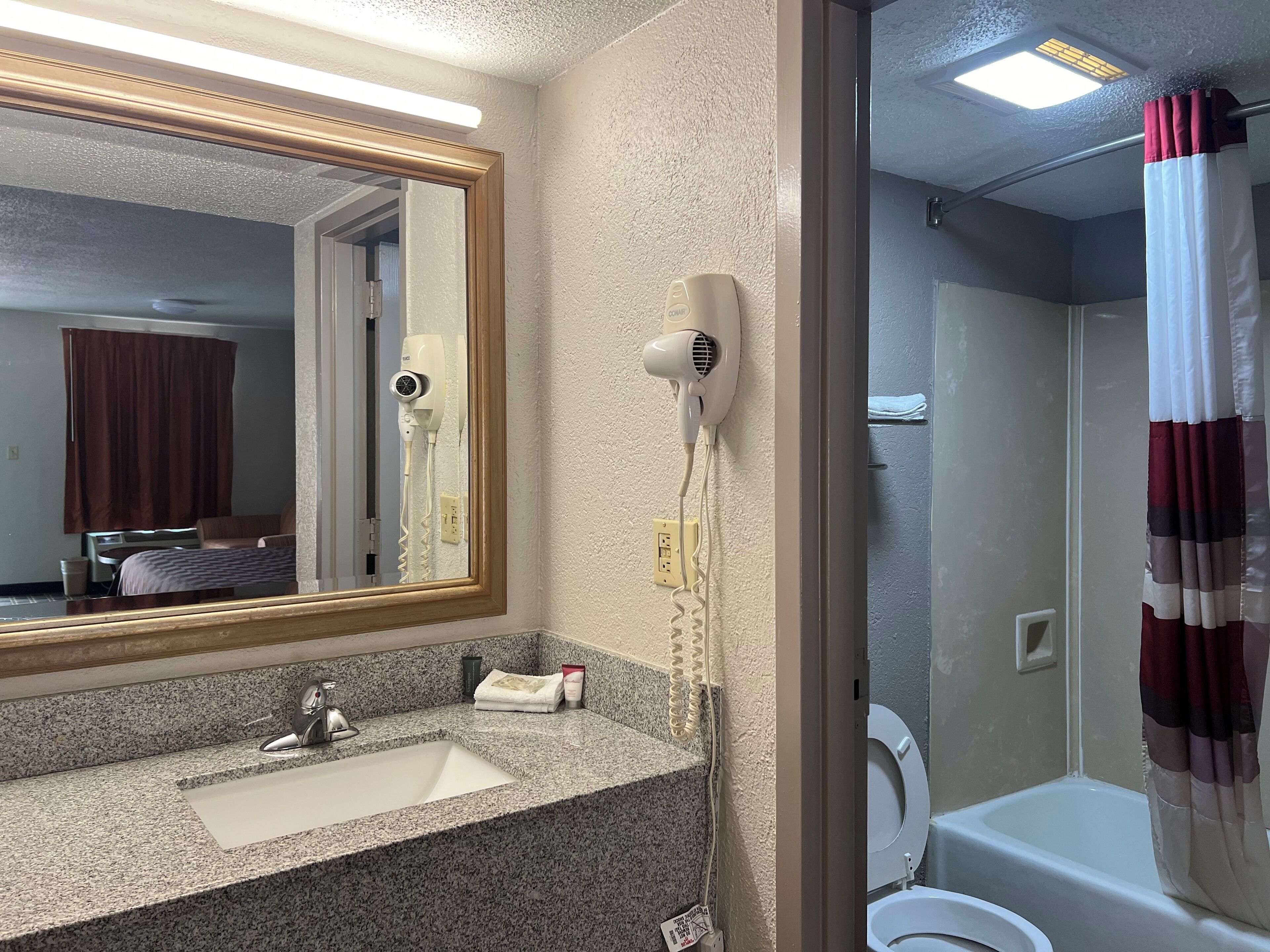 Hair dryer, towels
