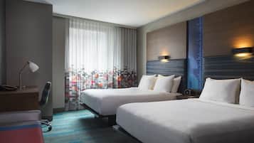 Premium bedding, pillow-top beds, in-room safe, desk