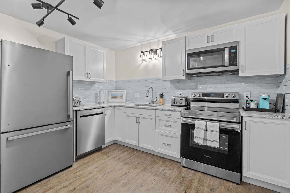 beach view veranda studio suite | private kitchen | microwave, coffee/tea maker, freezer