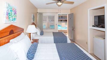 Room, 2 Double Beds, Non Smoking, Refrigerator & Microwave | Free WiFi, bed sheets