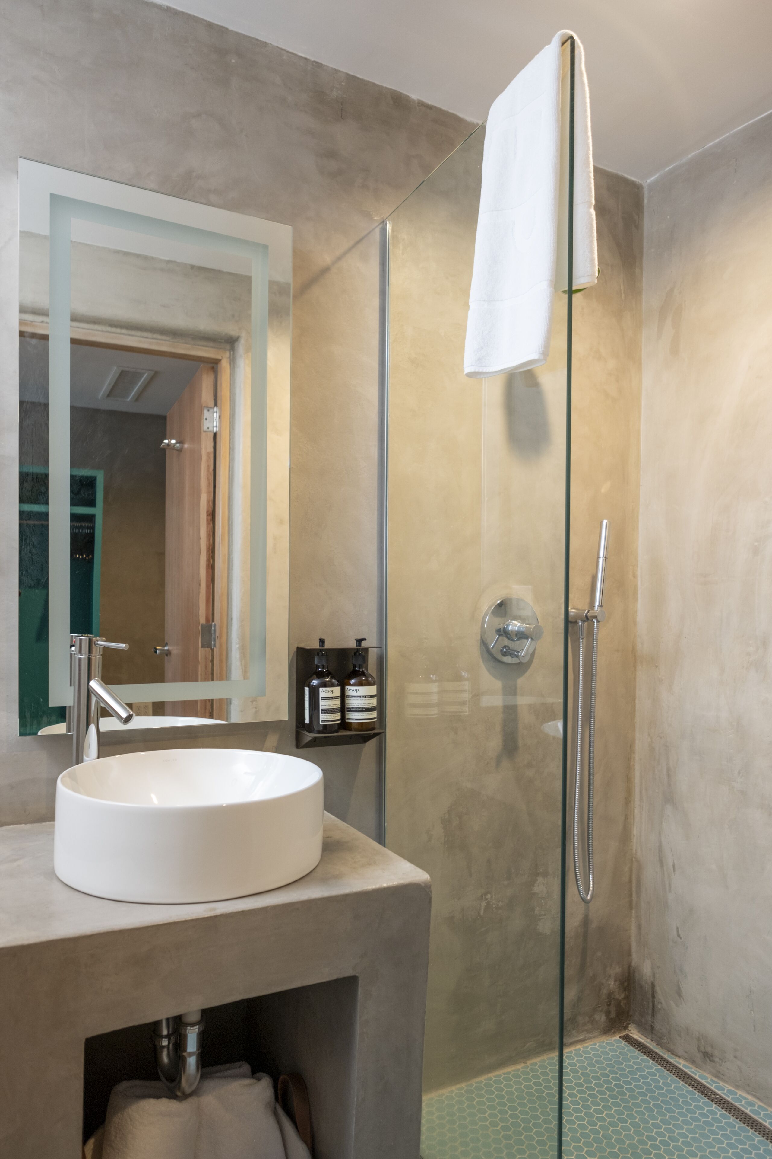 shower, designer toiletries, hair dryer, bathrobes