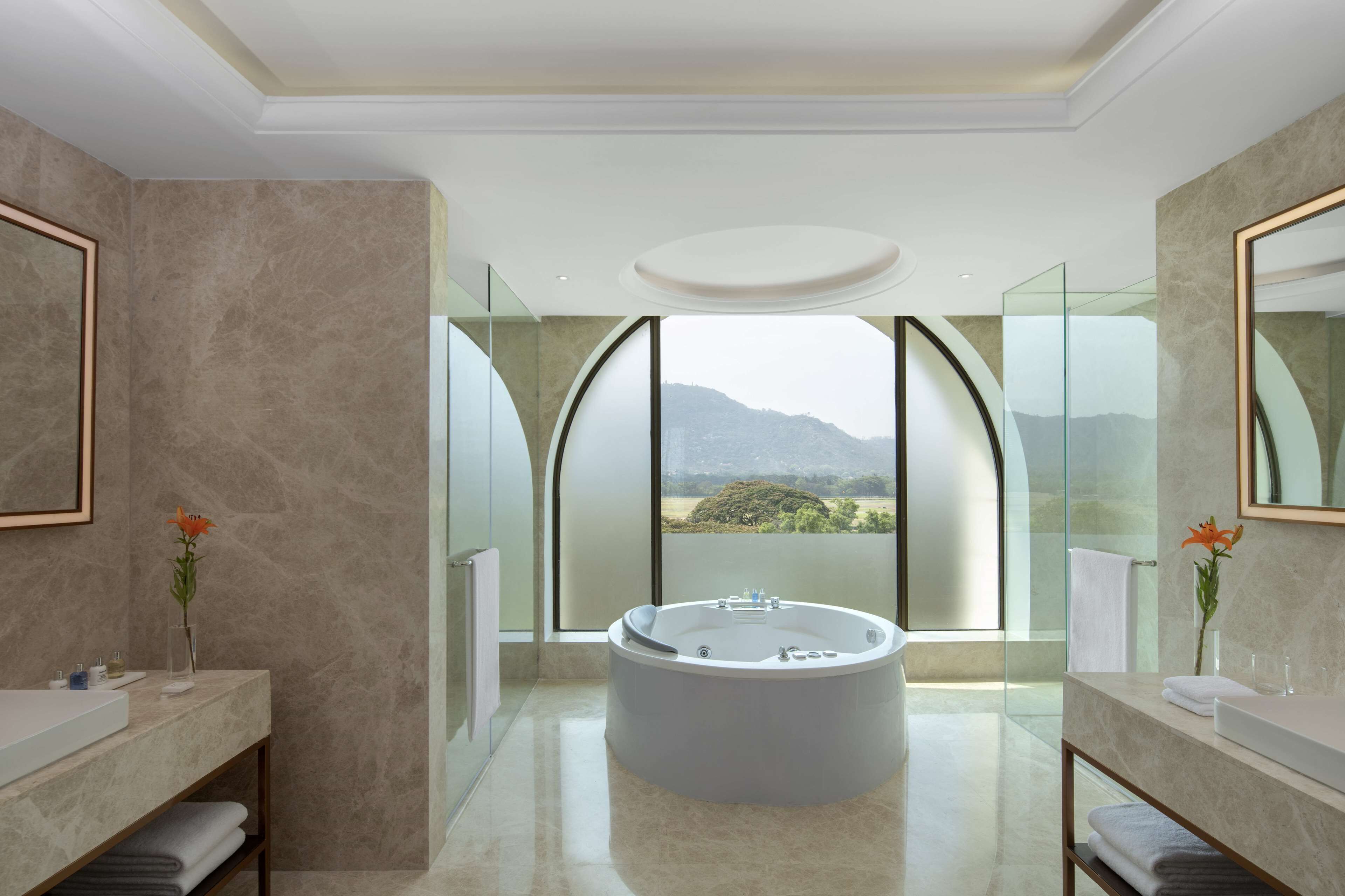 presidential suite | bathroom | designer toiletries, hair dryer, bathrobes, slippers