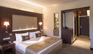 Ropa de cama de alta calidad y minibar