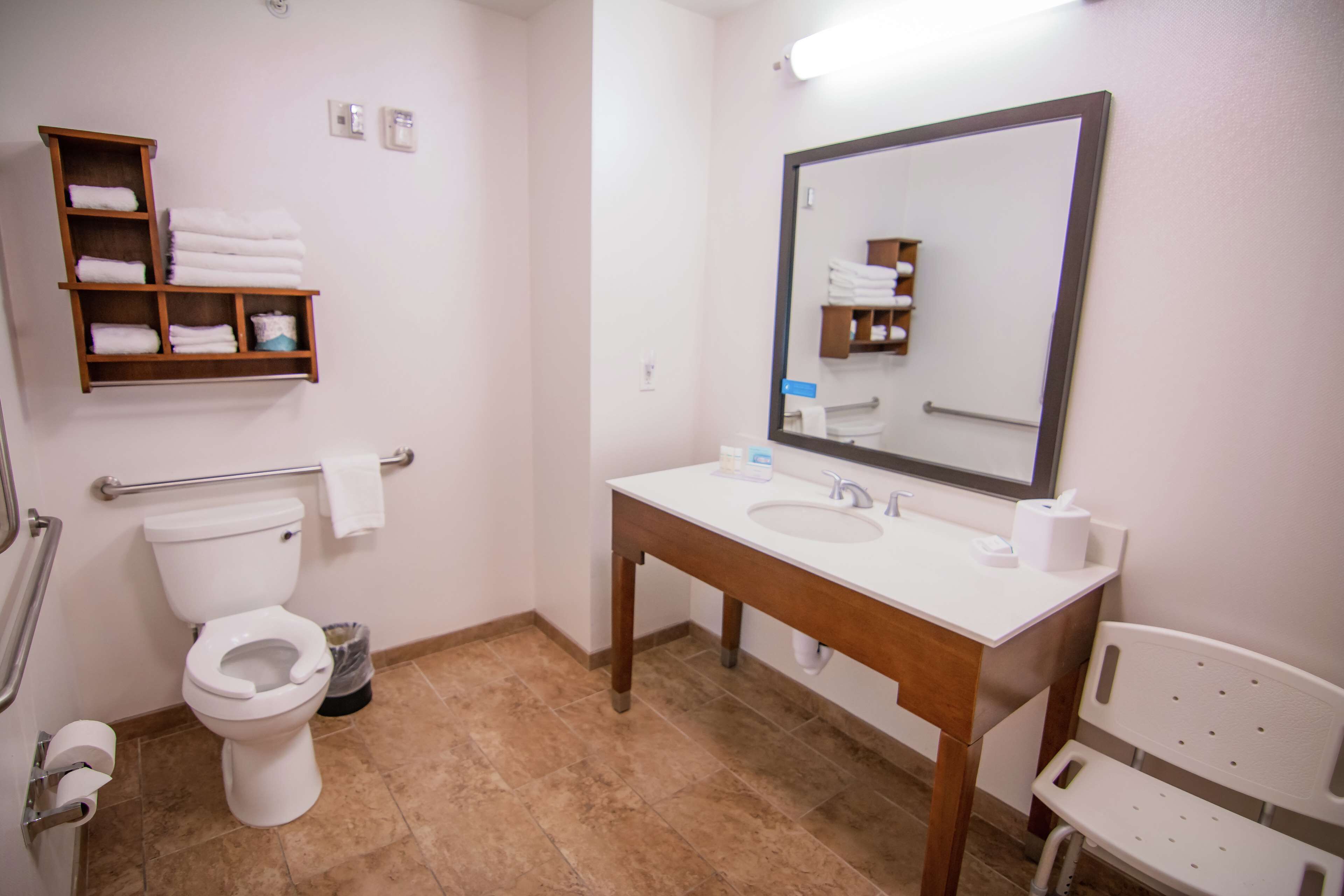 free toiletries, hair dryer, towels