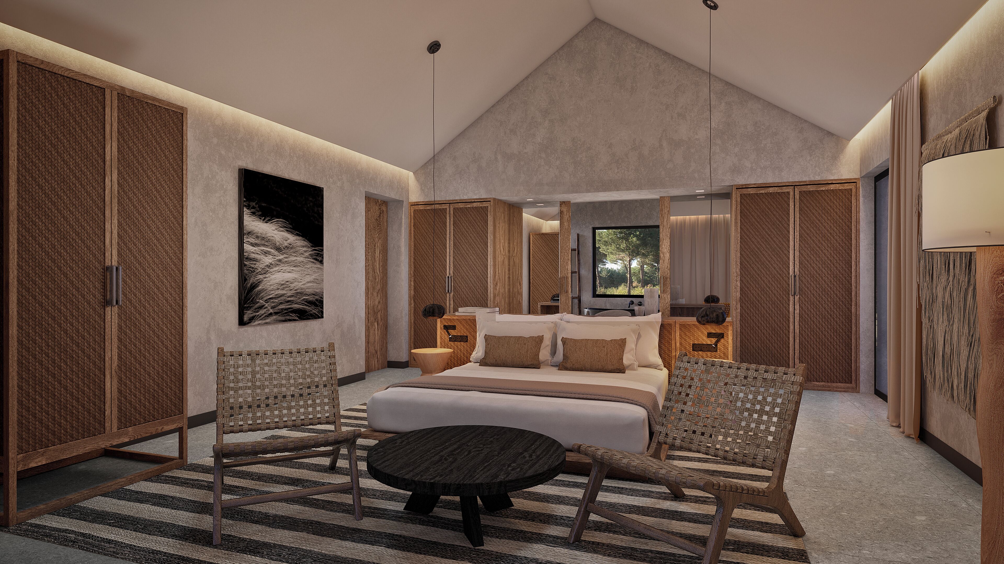 Cabana Suite | Minibar, in-room safe, individually decorated, individually furnished