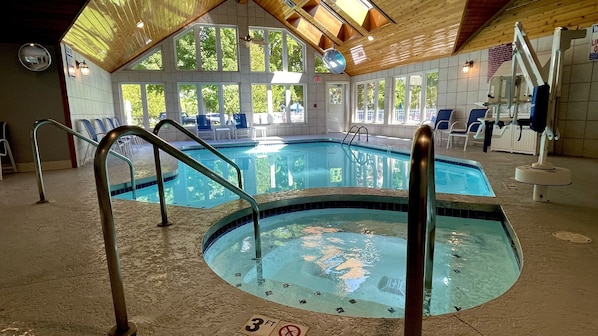 Indoor pool, seasonal outdoor pool