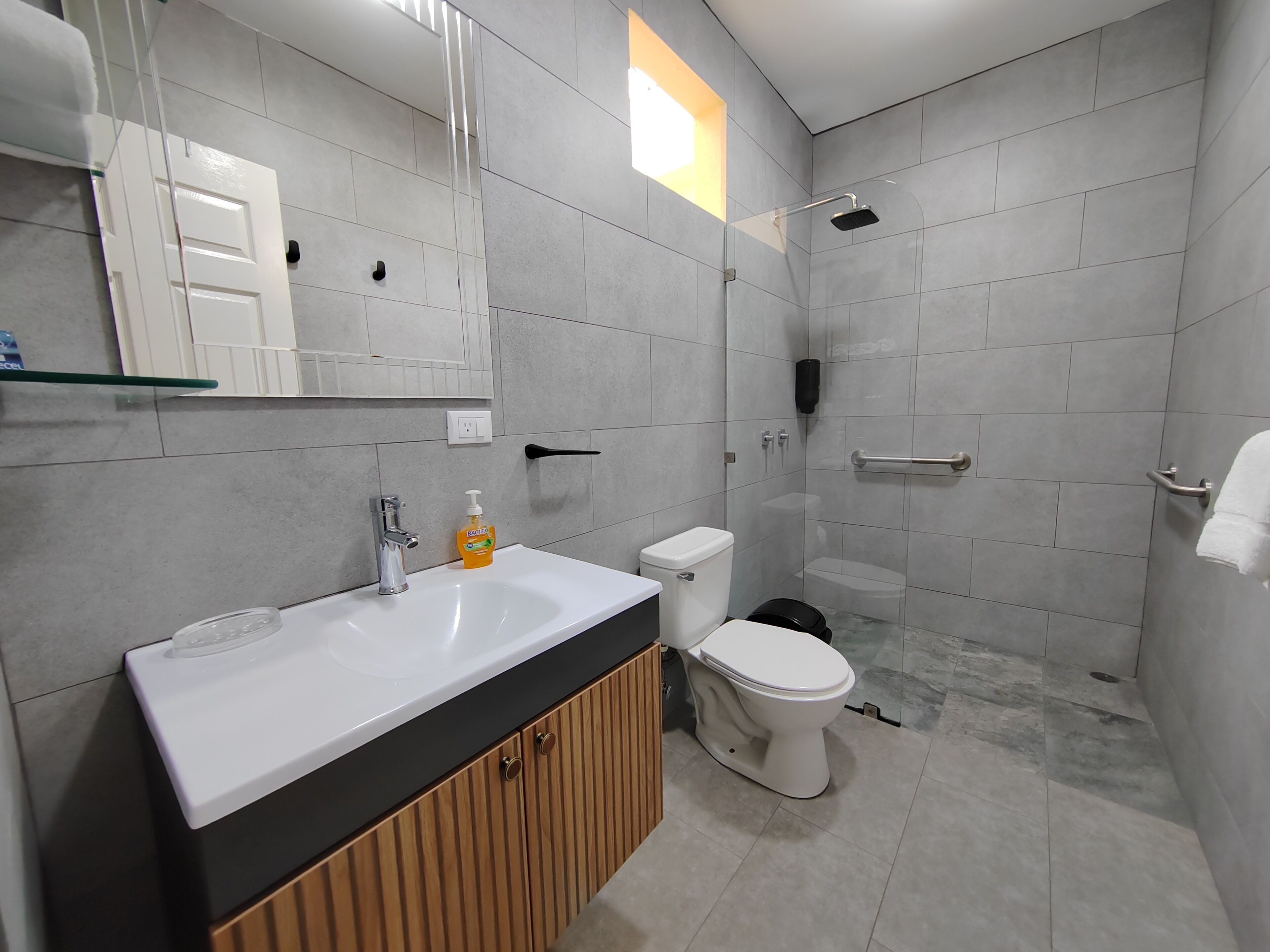 superior room, 2 double beds | bathroom | shower, rainfall showerhead, free toiletries, hair dryer
