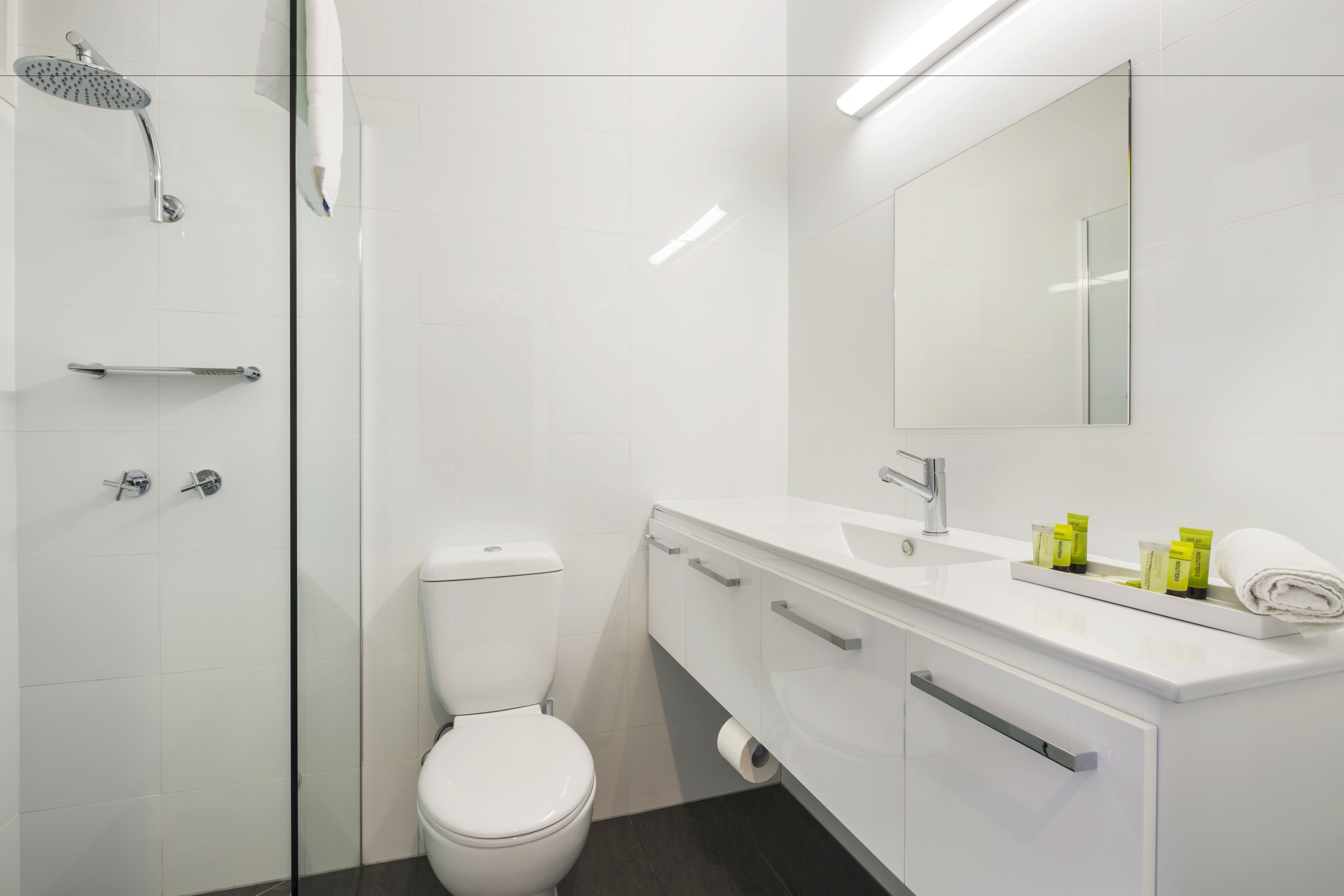 تجهيزات دش، مستلزمات مجانية للعناية الشخصية، مجففات شعر، مناشف