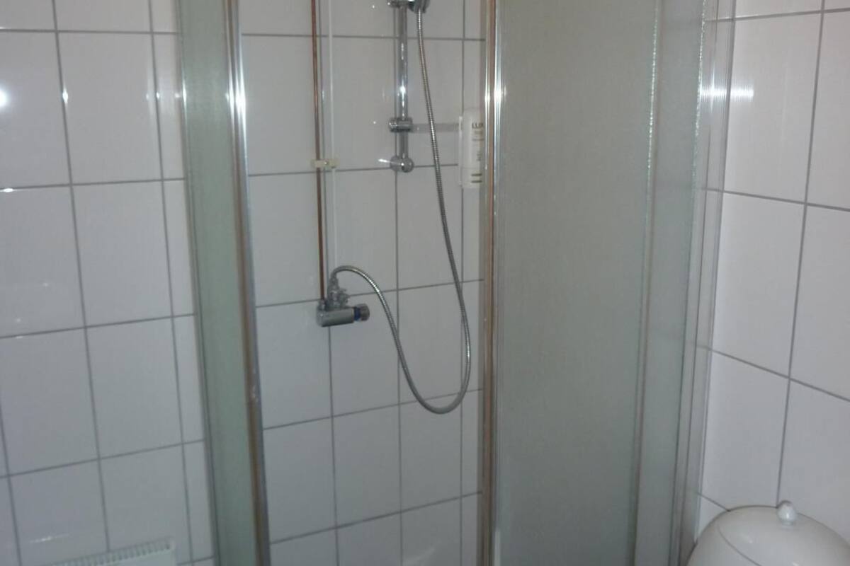 shower, free toiletries, hair dryer