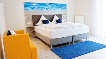 Hypo-allergenic bedding, individually furnished, desk, laptop workspace