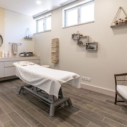 Steam room, body treatments, hot stone massages, deep-tissue massages